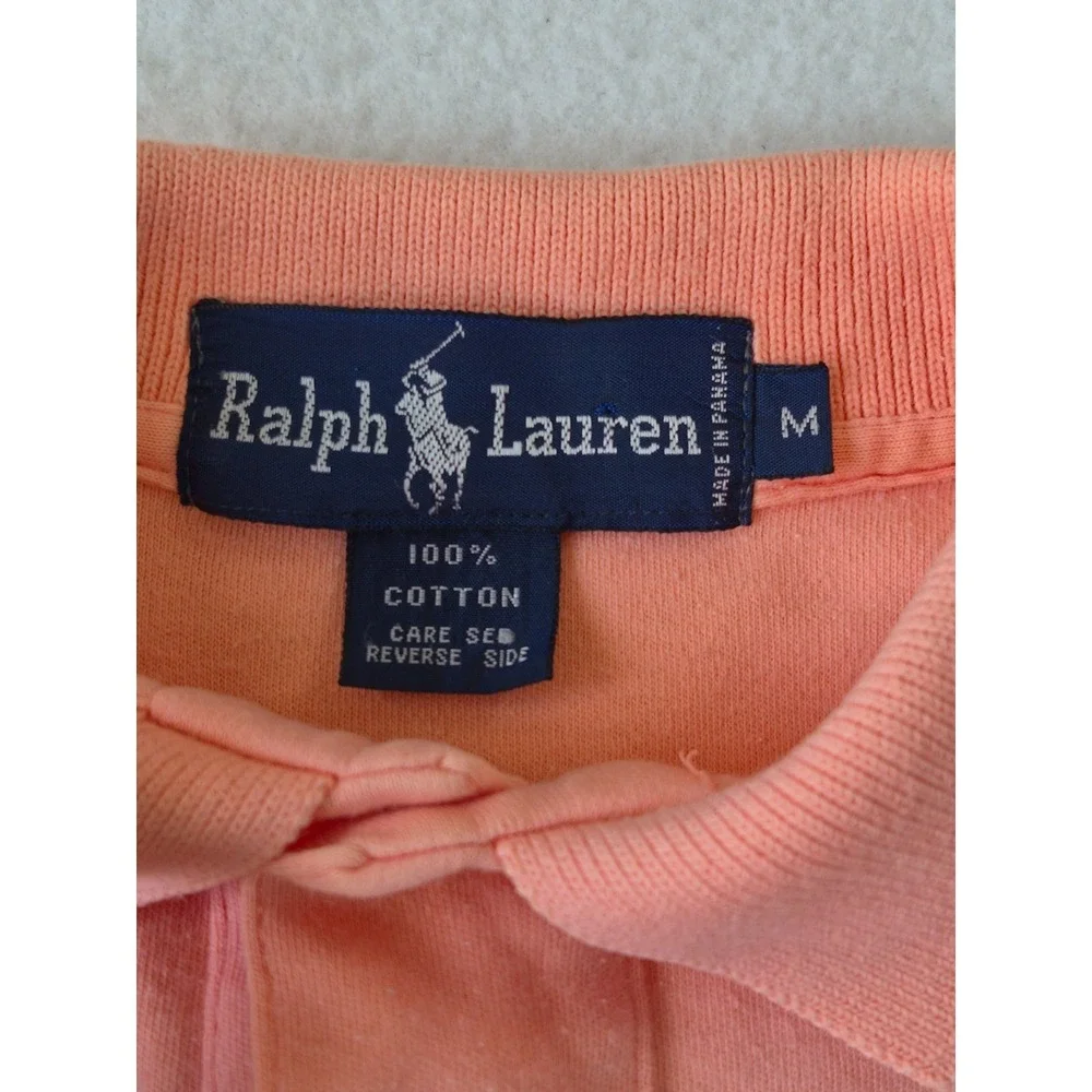 Polo Ralph Lauren Polo Shirt Mens M Pink Short Sleeve Pony Logo Cotton Classic‎